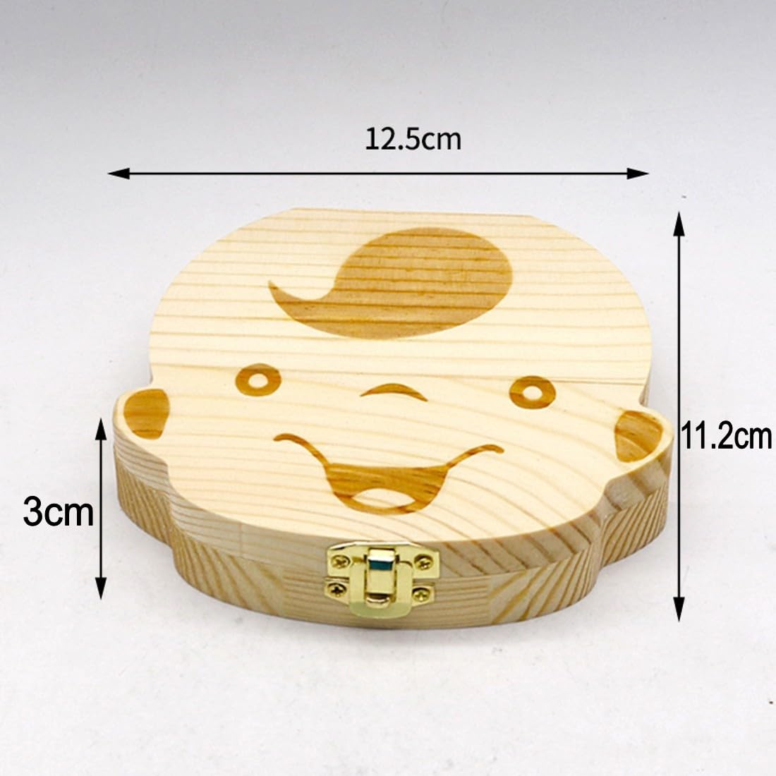 Boîte à Dents De Lait En Bois Érable Gravée - Souvenir Première Boucle Bébé Avec Couvercle à Vis