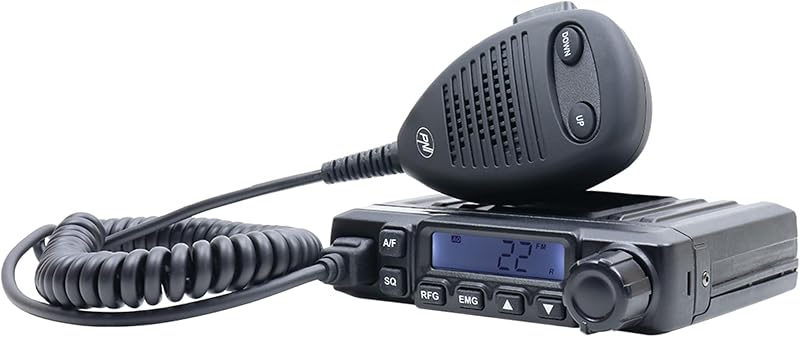 Radio CB PNI Escort HP 6500, Banda Ciudadana, multiestándar, 4W, 12V, ASQ, Ganancia RF, enchufe de mechero incluido, conmutador AM/FM solo para banda UE