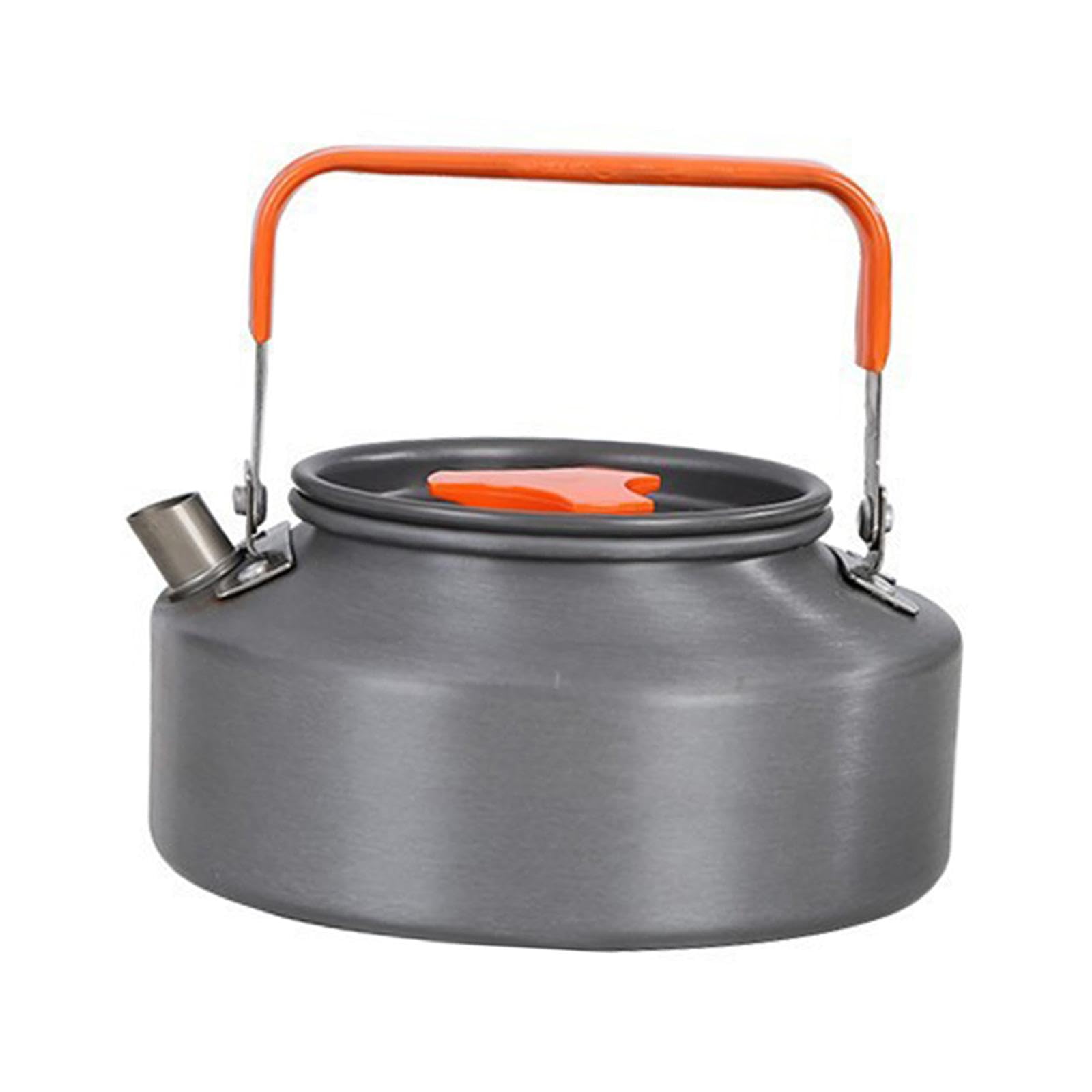 QSTDGVPW Camping Water Kettle Teapot with Lid Picnic Cooker Lightweight Cookware Camping Pot for Hiking Climbing Backpacking Camping, 1.1L 15x15x7.9cm