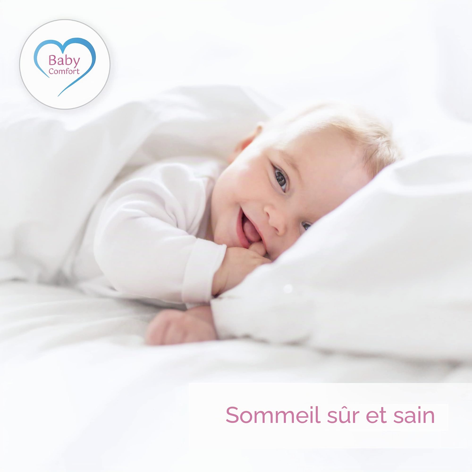 Baby Comfort Parure de lit pour lit d’Enfant 100% Coton avec Couette matelassée 150 x 120 cm et Oreiller (12 Mois+)