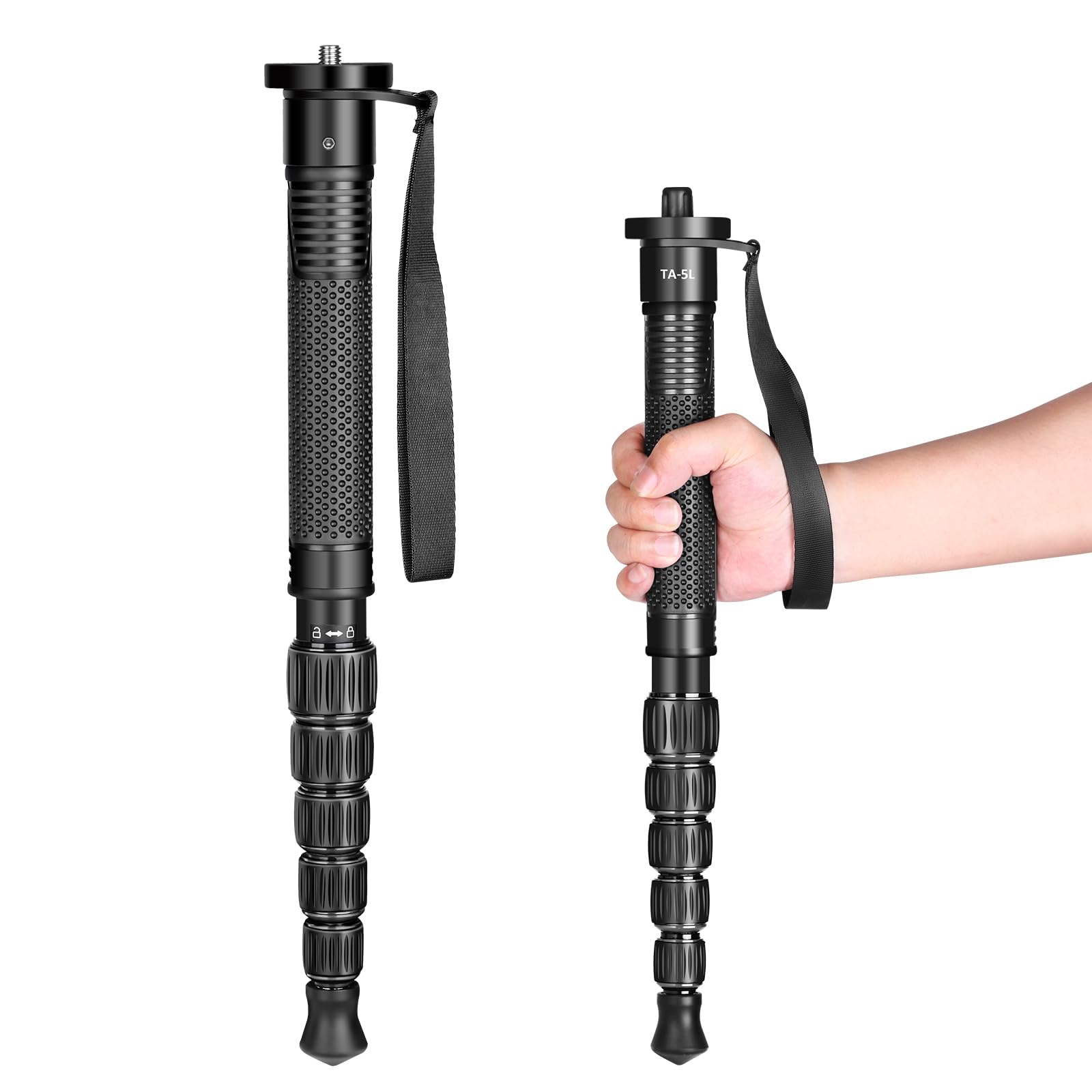 TA-5L 61 inch Monopod for Camera,Monopod Aluminum Portable Compact Lightweight,Max Load 16 lbs,monopod Camera Stand Walking Stick for Photography DSLR Canon Nikon Sony