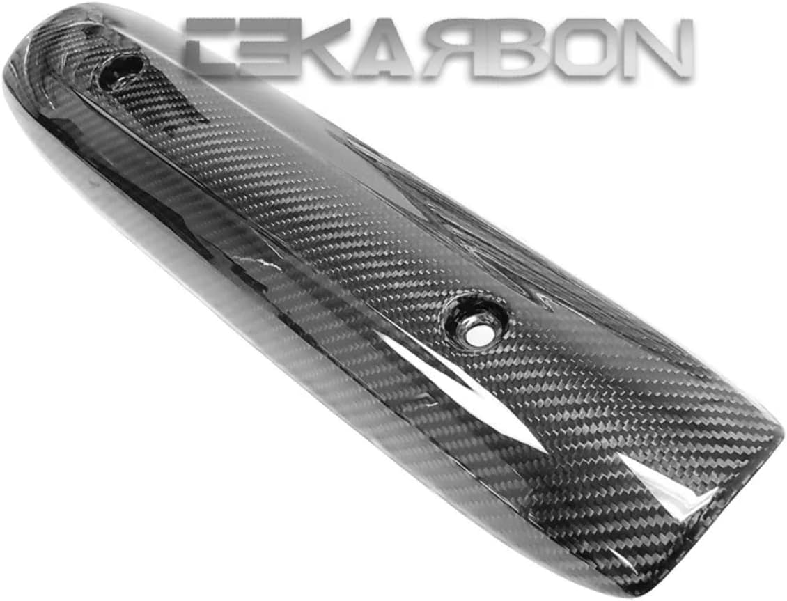 Replacement Exhaust Heat Shield, for Yamaha TMAX 530 (2012-2015), Carbon Fiber, 2x2 Twill Weave