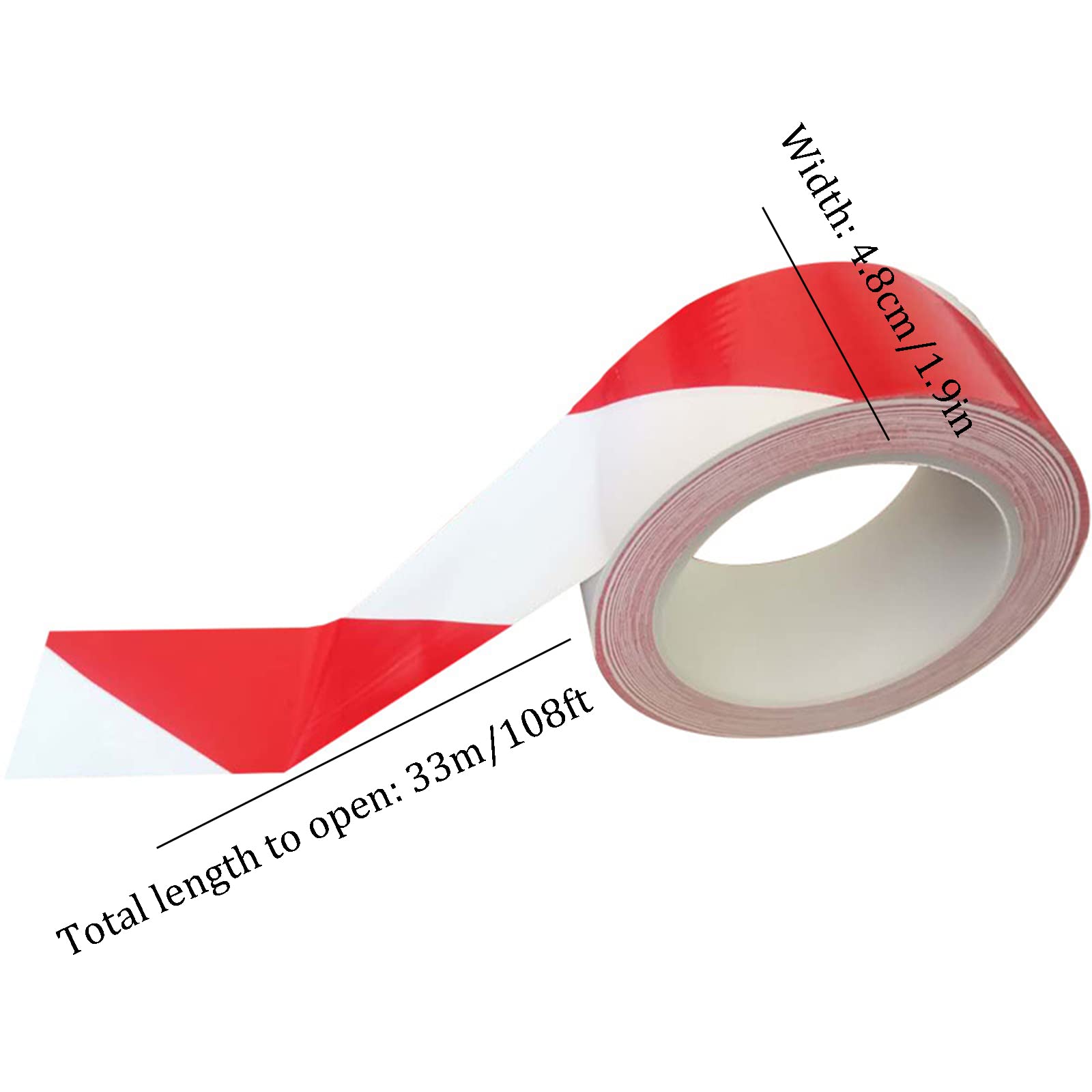 Cinta reflectante de seguridad, Cinta de seguridad advertencia 48 mm x 33 m, cinta precaución, adhesiva for señalización peligros en el suelo(Blue)