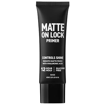 Hard Candy Matte On Lock Water-Based Shine-Free Face Primer Oil Control, Kaolin Clay 12 Hr Hold 1.52 fluid ounces