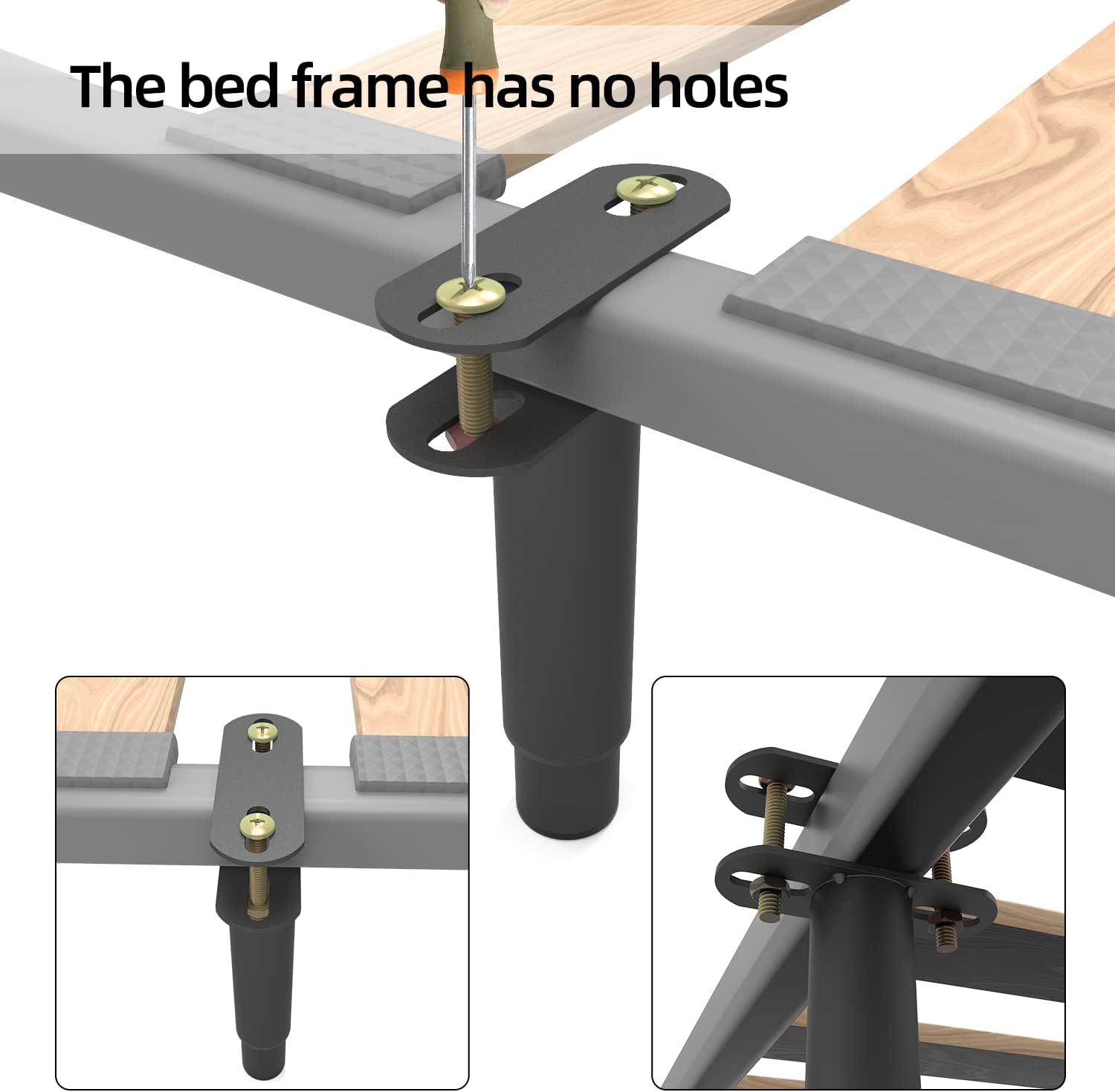 Buy iuhome 4Pcs Adjustable Height Support Leg for Bed Frame, Steel Bed