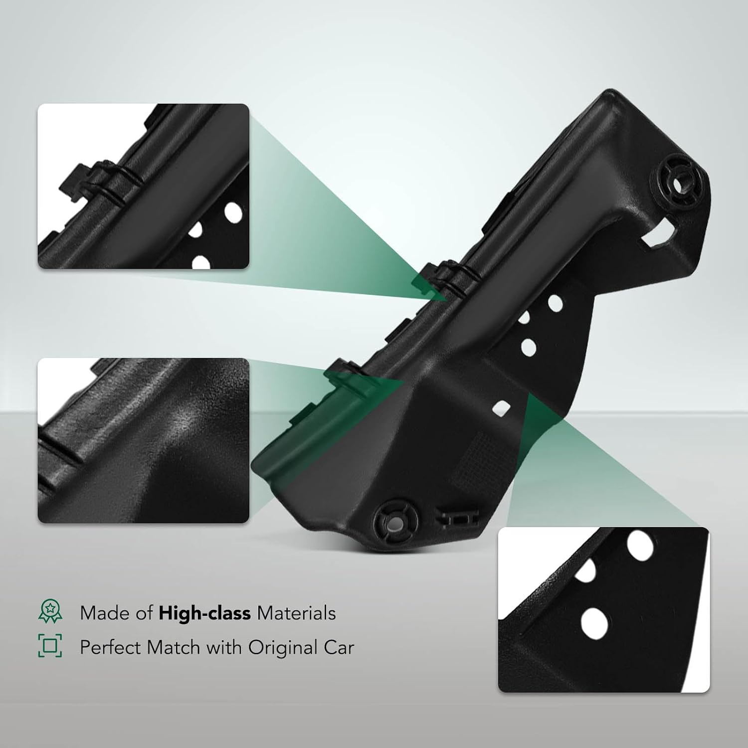 YHTAUTO Front Right Passenger Upper Side Bumper Cover Bracket Compatible with Kia Soul 2014-2019 Hatchback, Bumper Bracket