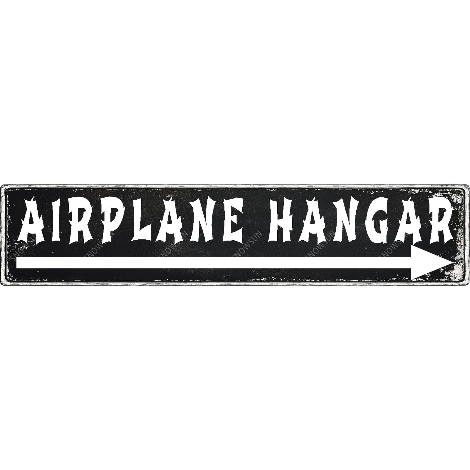 Airplane Hangar Tin Sign Funny Vintage Street Sign Wall Decor for Home Farmhouse Bar Cafe Fence Yard Decor 4x16 Inch