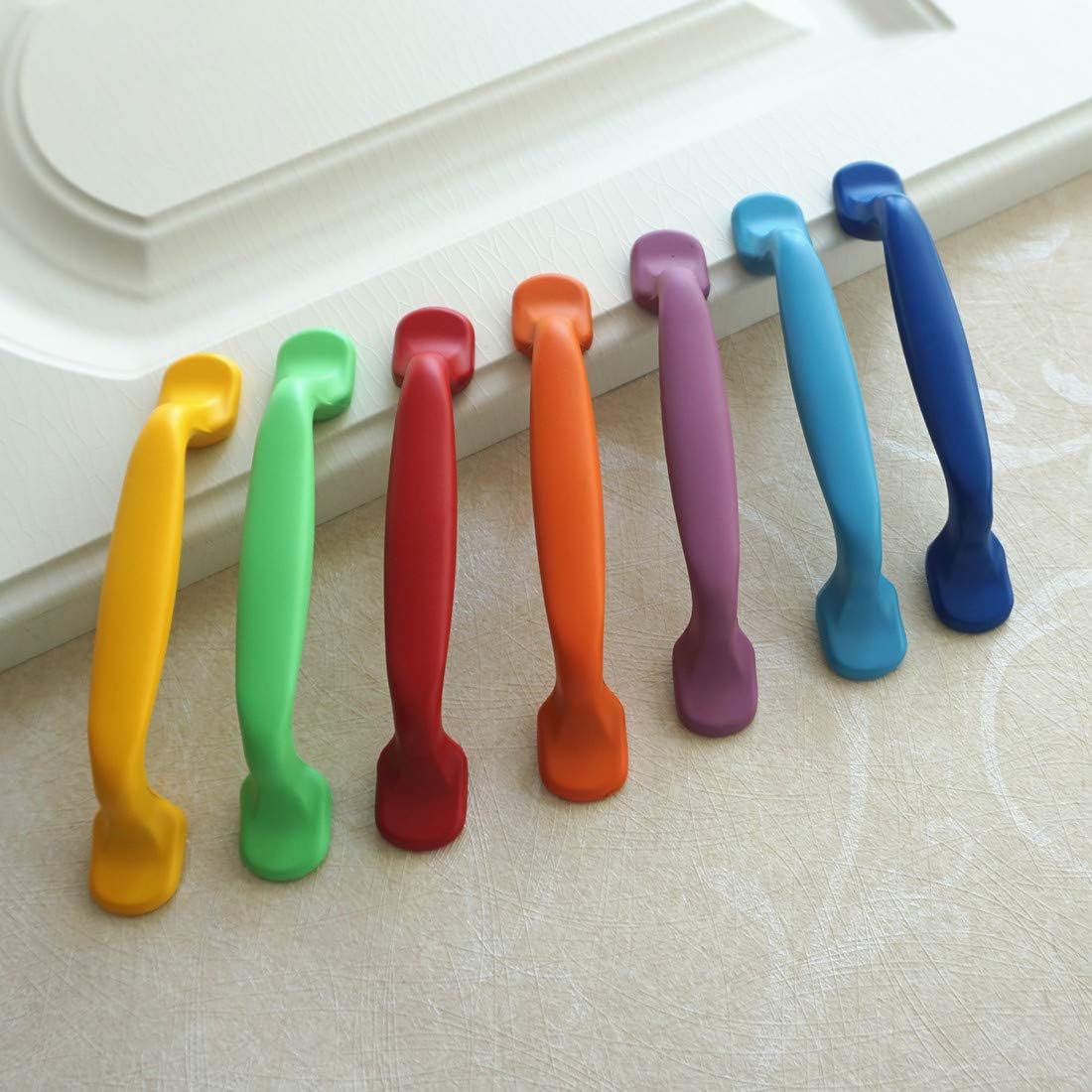 LBFEEL 3.75" Colorful Drawer Knobs Dark Blue Kitchen Cabinet Handle Door Handle Dresser Knobs Kids Blue Furniture Hardware White Green 96 mm (Dark Blue)