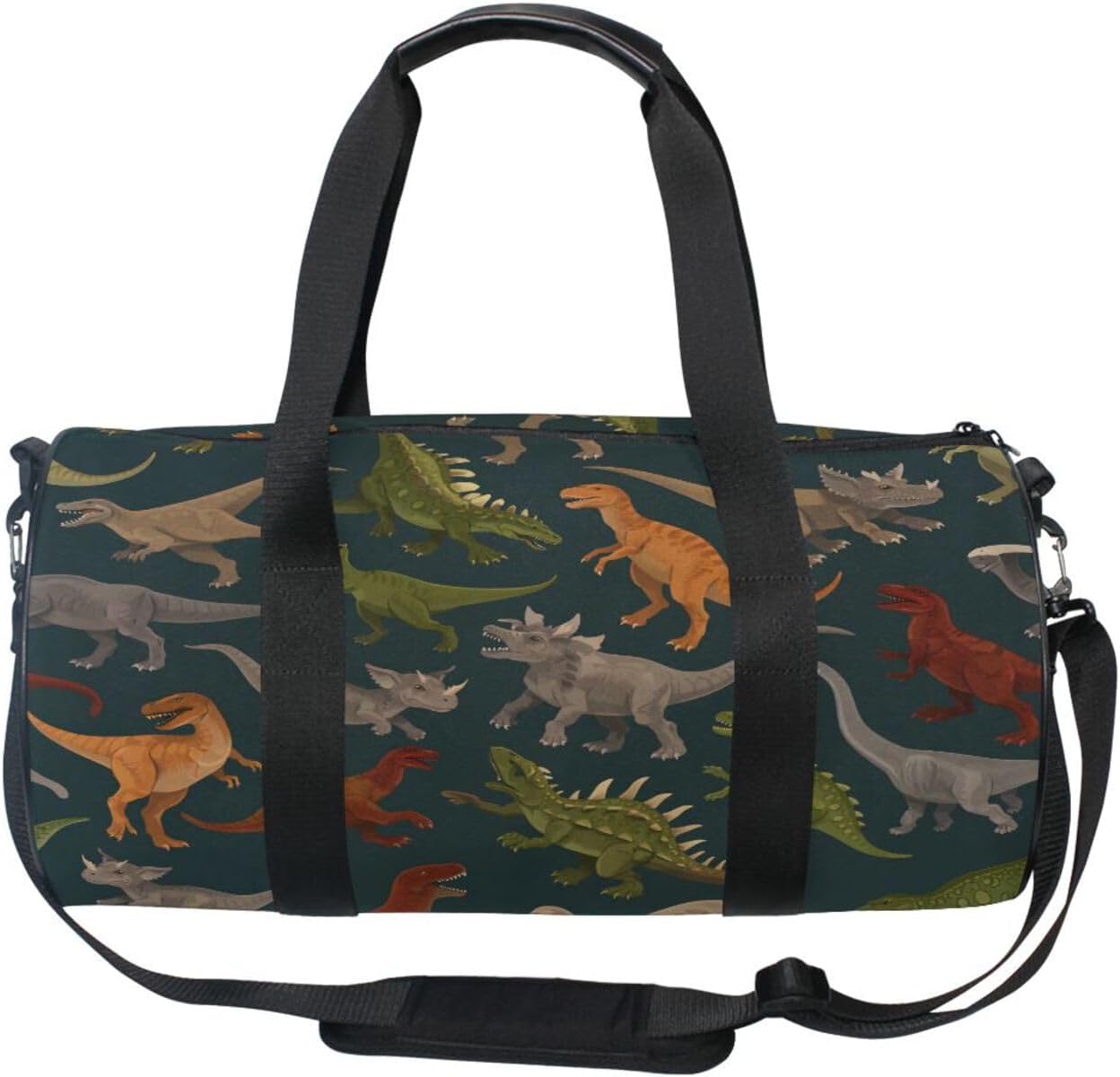 Dinosaurs Duffel Bag,Canvas Travel Bag for Gym Sports and Overnight
