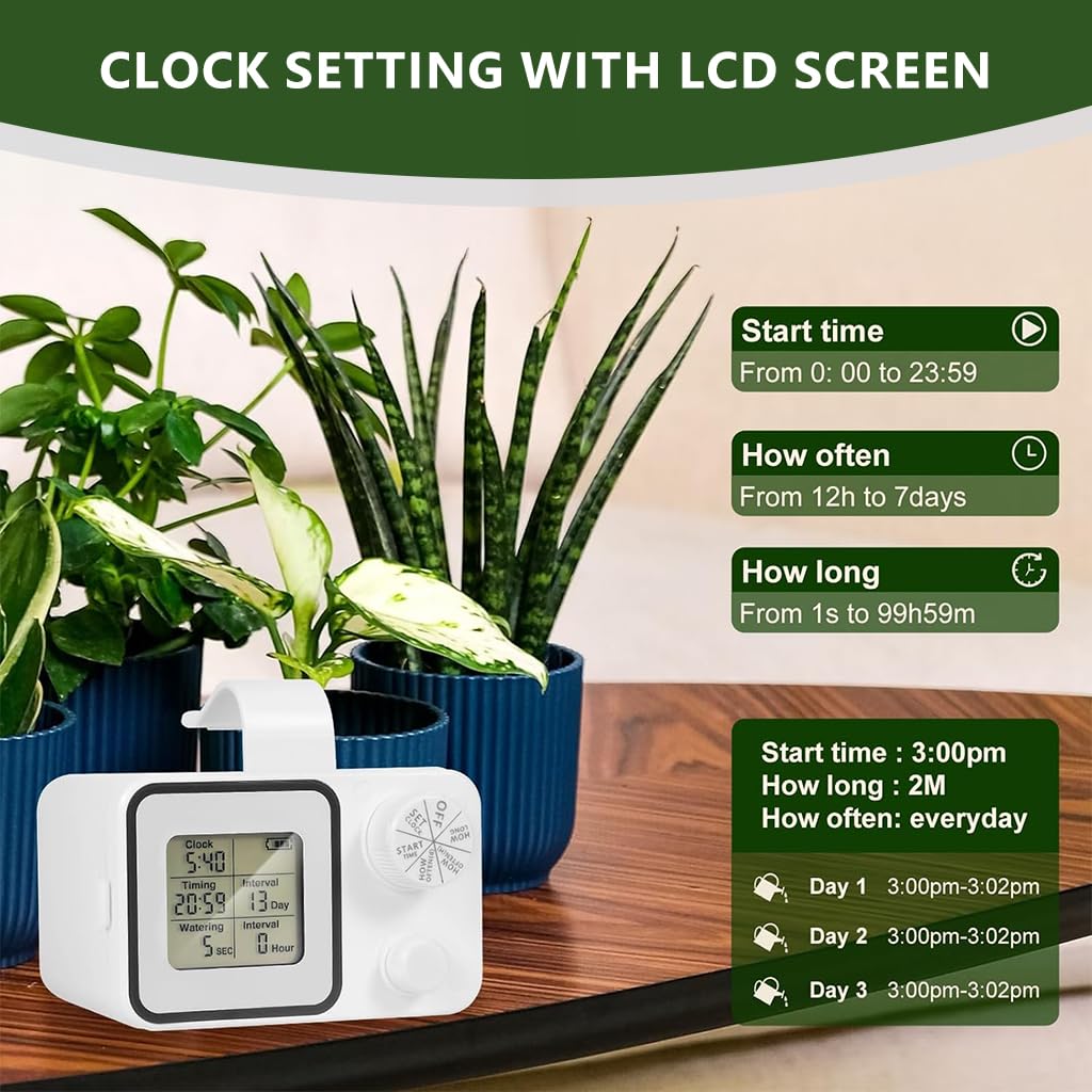 HASTHIP Drip Irrigation Timer - Automatic Watering System -3