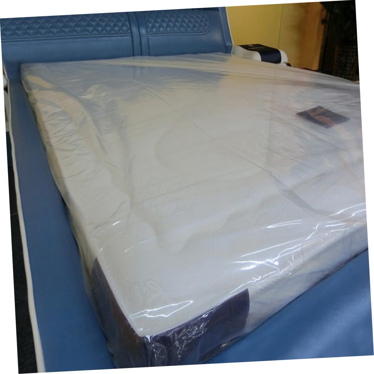 Cabilock Transparent Plastic Mattress Cover Heavy Duty Mattress Bag for Moving Storage Fits Standard Extra- Pillow-top Variations Topper