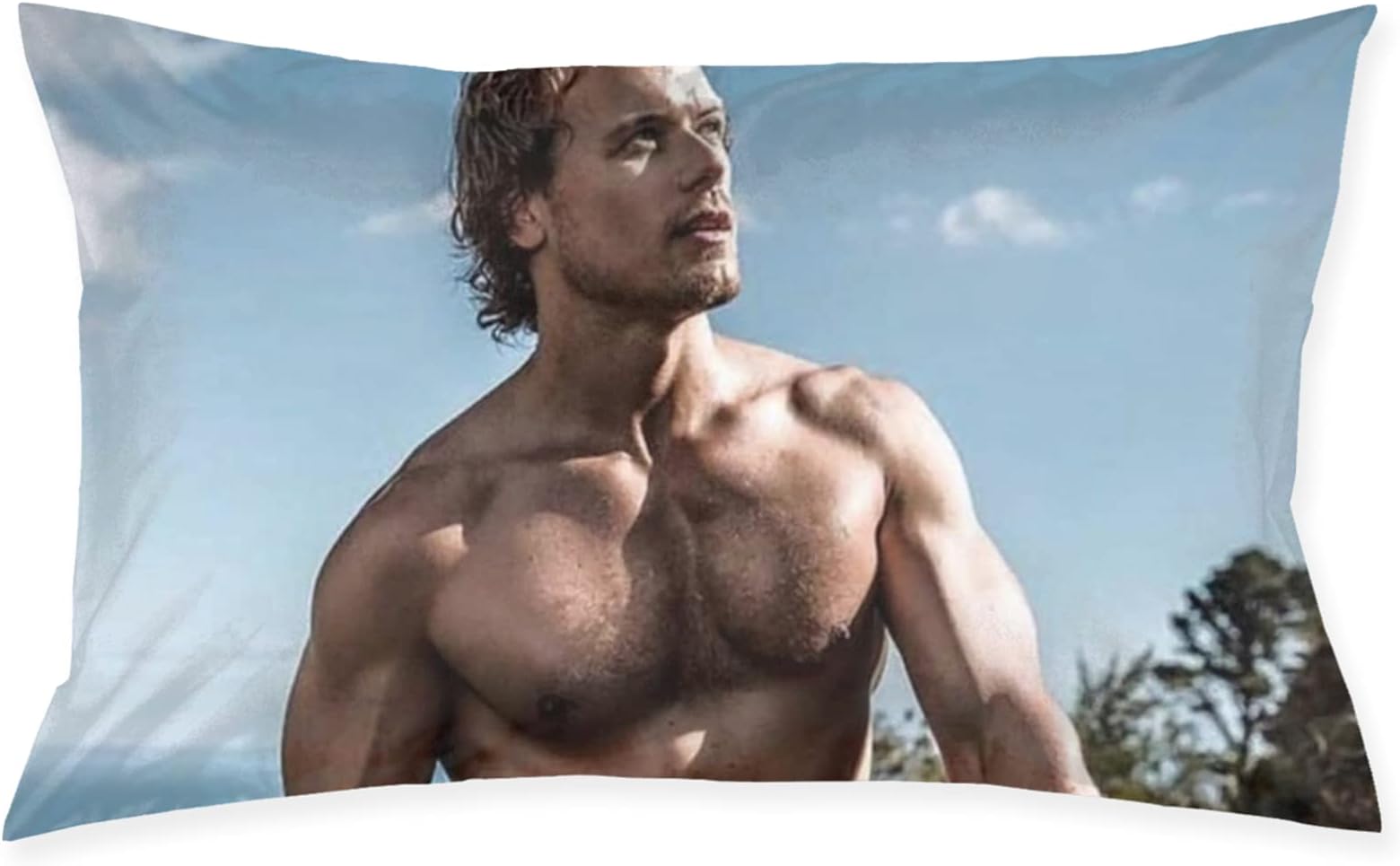 Sam Heughan Pillowcase Queen Pillow Case Home Decorative Throw Pillow Covers 20x30 inch Standard Cushion Case for Living Room, Bedroom, Bed