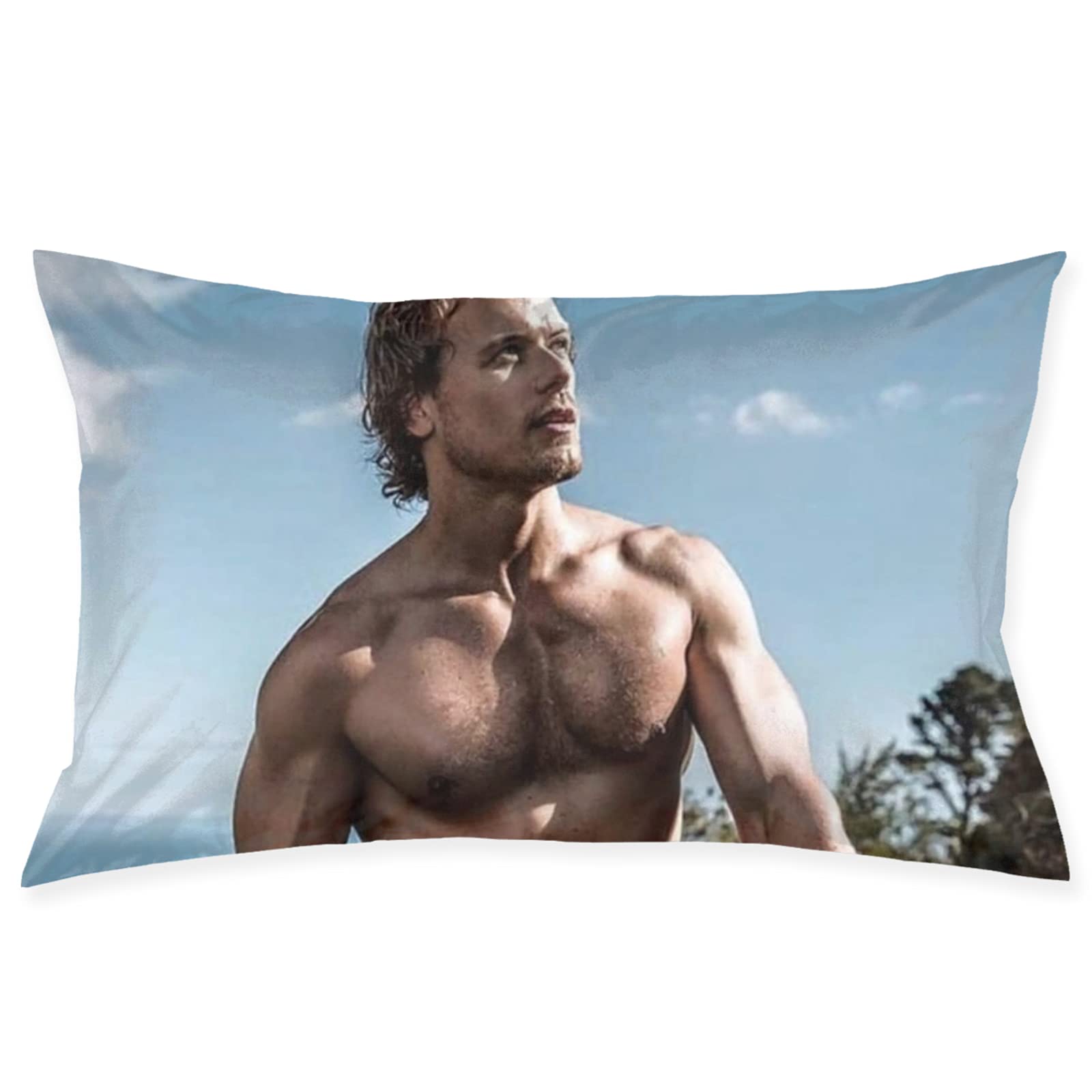 Sam Heughan Pillowcase Queen Pillow Case Home Decorative Throw Pillow Covers 20x30 inch Standard Cushion Case for Living Room, Bedroom, Bed