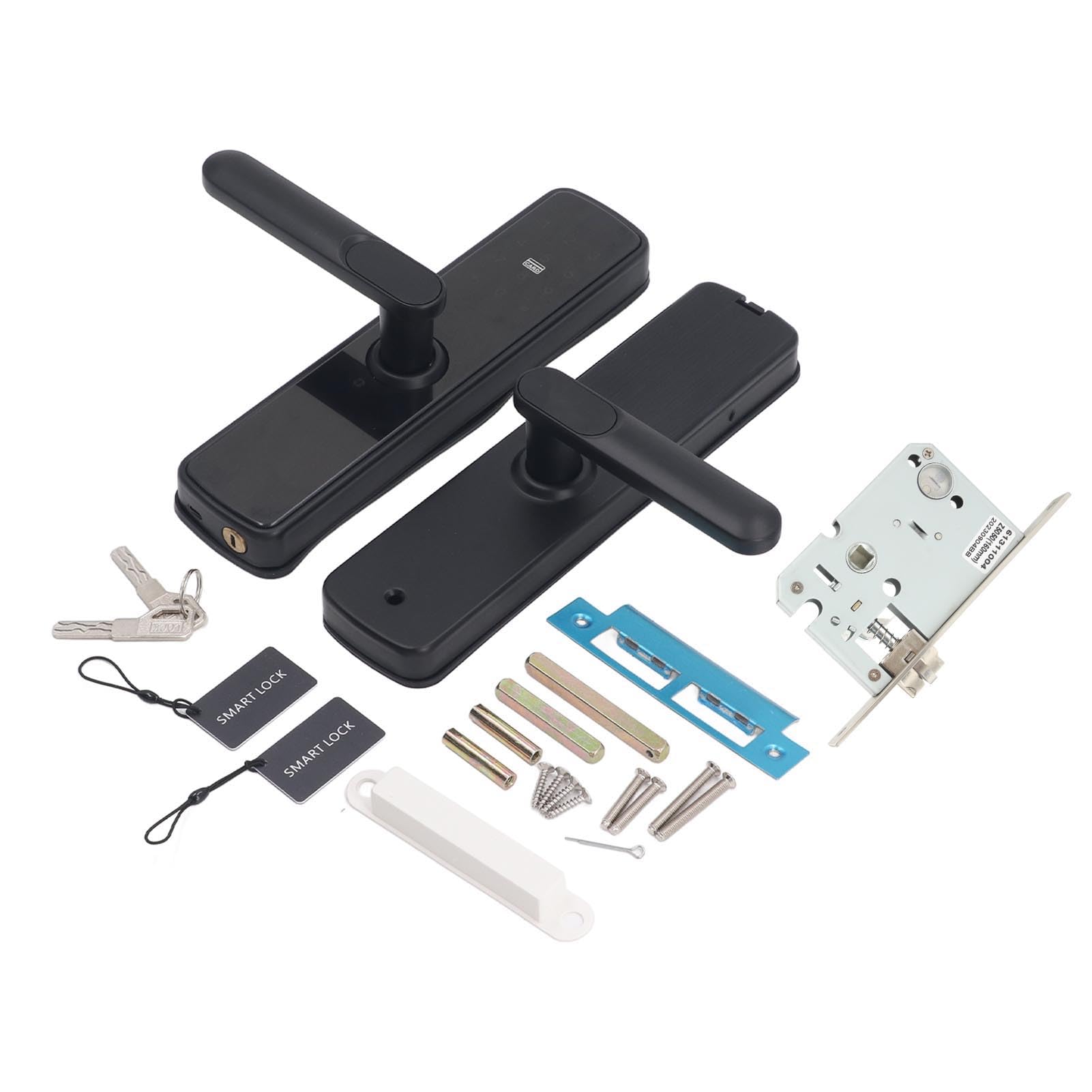 Entry Door Security Lock, Electronic Induction Smart APP Password Lock 100 Sets IC Card Swiping for Household Doors for 35‑90mm Thickness