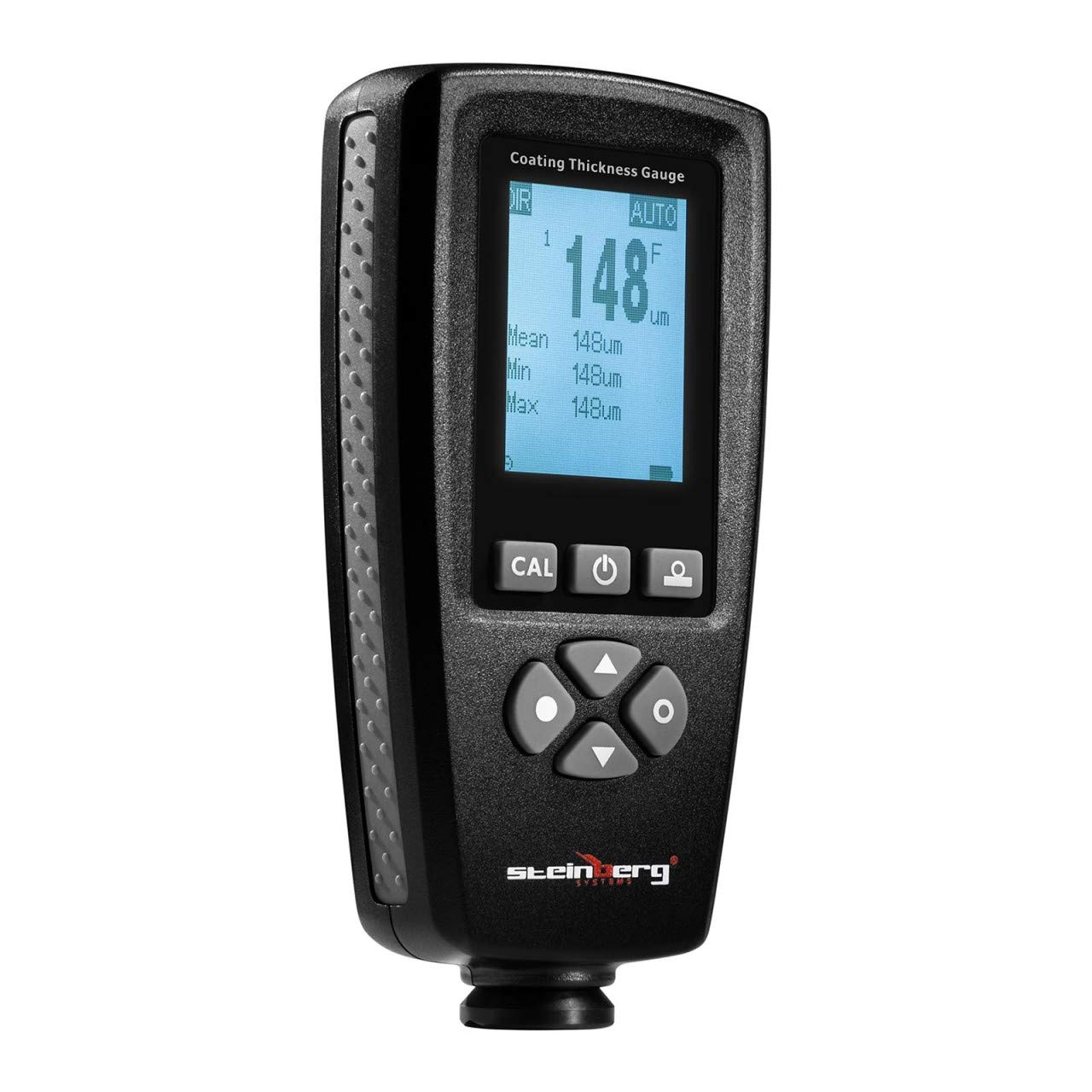 Steinberg Systems Coating Thickness Gauge Meter SBS-CT-123 Pro (Measurement range 0-5.000 µm, Accuracy ±2% + 1 µm, Storage capacity 320 readings, Incl. case and accessories)