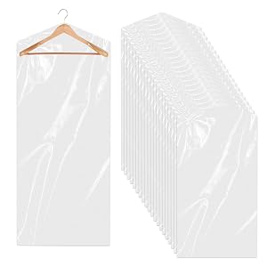 20pcs 60 Inch Plastic Garment Bag Dry Cleaner Bags Clear Plastic bag Dry Cleaning Laundry Bags for Clothes