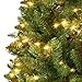 Yaheetech 30in Large Artificial Christmas Wreath, Pre-lit Holiday Accent Decoration with Red Bow, 110 LED Lights & 300 PVC Tips, Metal Structure for Door Wall & Mantel