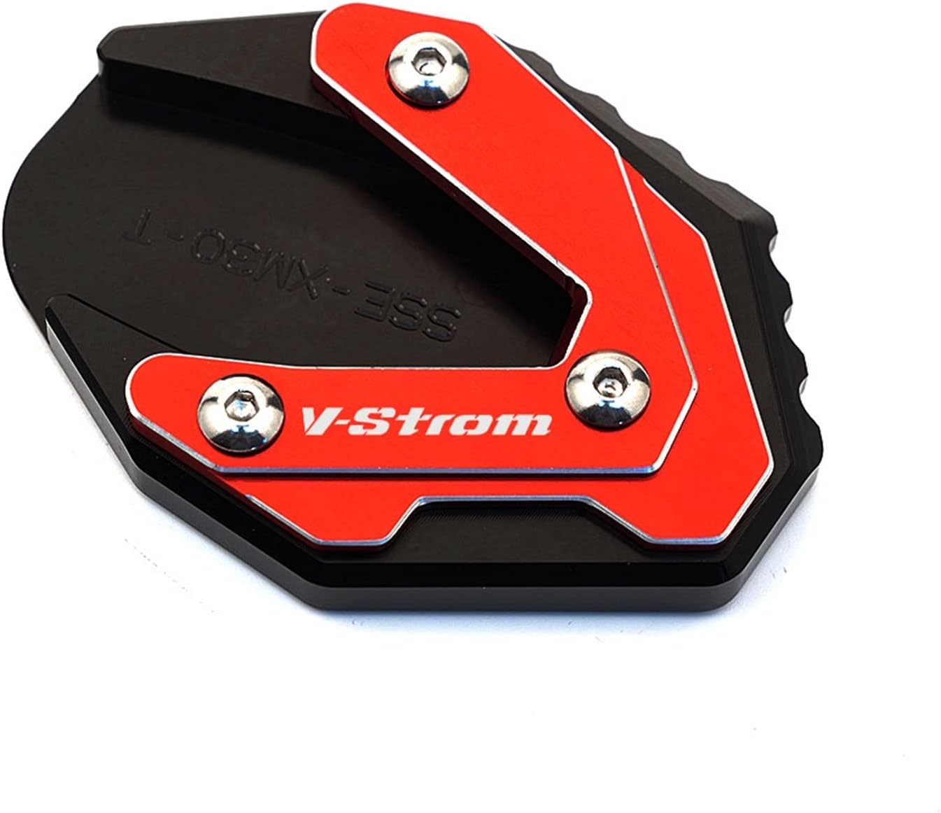 Motorcycle Foot Side Stand Pad Kickstand Enlarger Plate Support Extension For Suzuki V-Strom 250 DL250 GW250 2017-2020 Motorcycle Replacement Parts(Rosso)