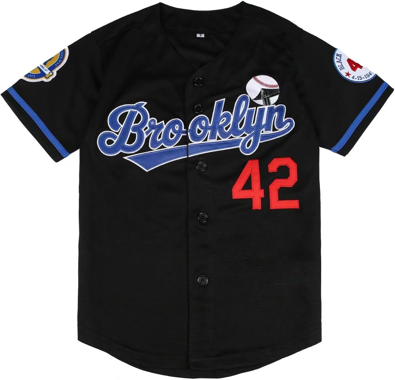Youth Black Legend Baseball Uniform #42 Stitched Boys Hip Hop Jerseys Shirt for Kids - Image 2