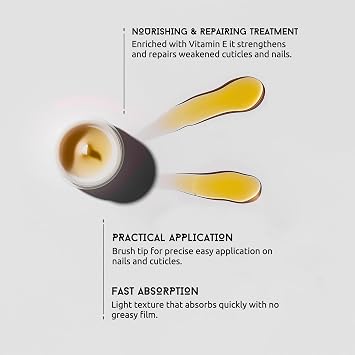 BIO Cuticle & Nail Oil – Nourishing & Repairing Care enriched with Vitamin E – Manicure – 100% Natural, Organic & Vegan – Cosmos Organic – Vanilla Flavour