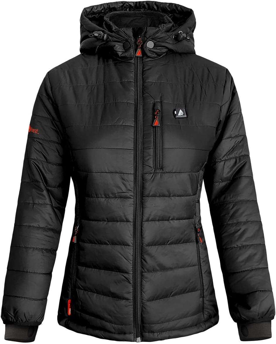 ActionHeat 5V Women's Insulated Puffer Battery Heated Jacket W/Hood XXL