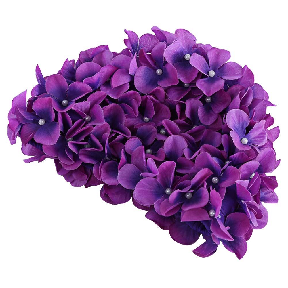 ESHOO Handmade Women Floral Petal Swim Cap Retro Bathing Caps for Long/Short Hair,Suitable for Swimming Pool/Beach/Vacation