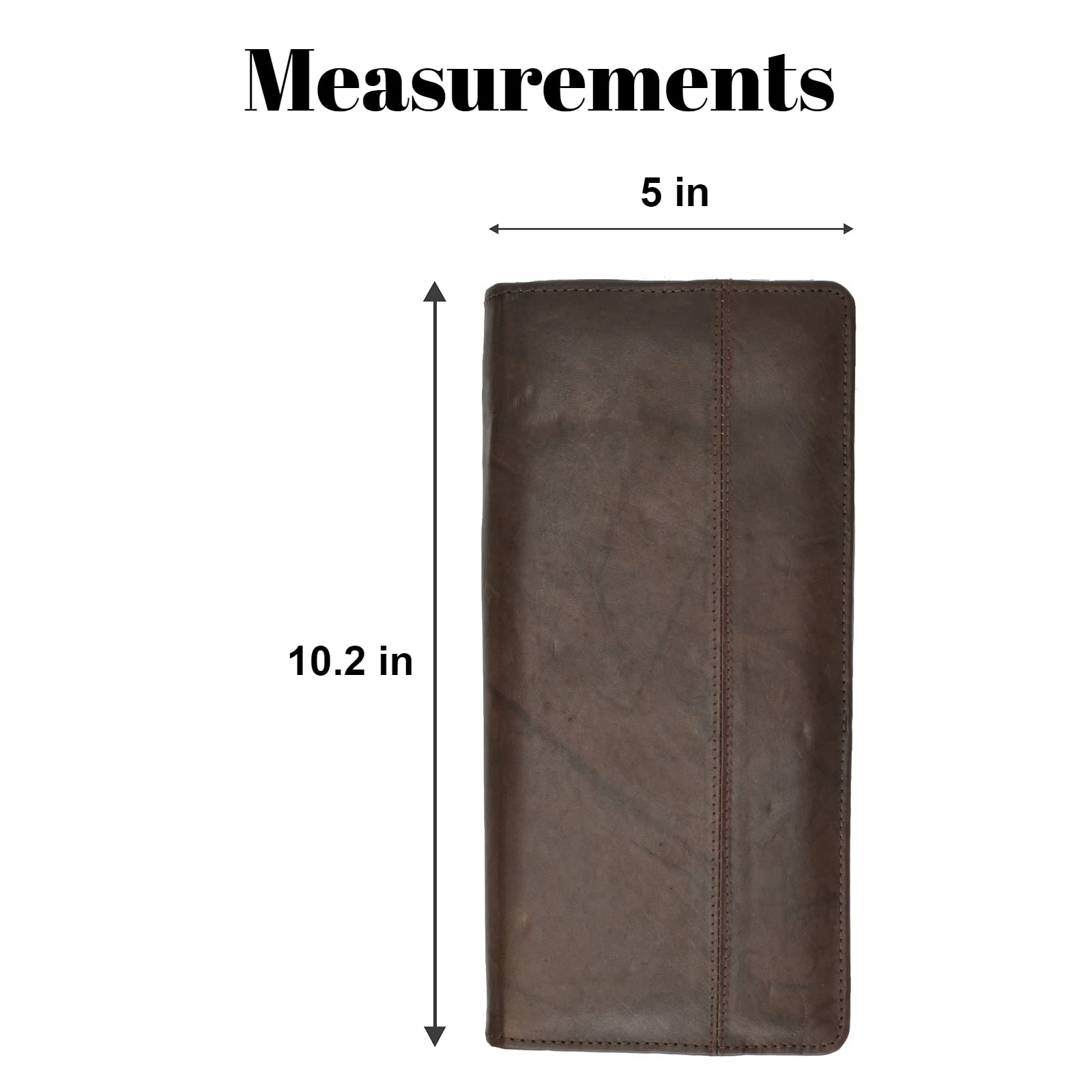Cartera de viaje con bloqueo RFID y soporte para pasaporte familiar, soporte para documentos y organizador de cuero genuino que protege tus pasaportes, Marrón, Compacto