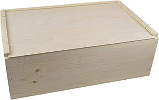 Wooden 12 Bottle Slide Top Box