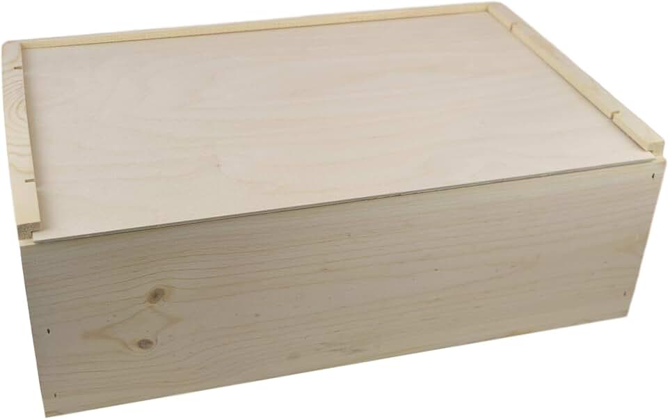 slide top wooden box
