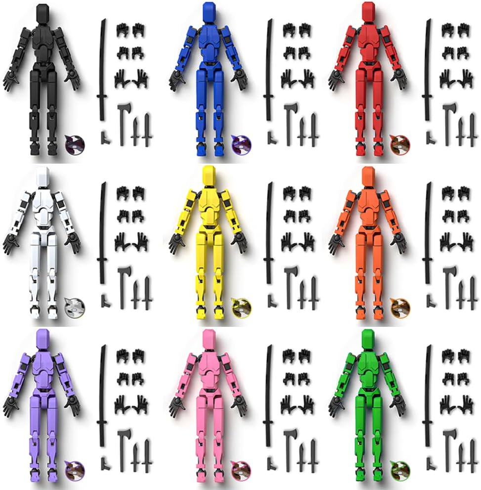 [Assembly Required] Dummy13 Magnetic Action Figure Set, T13 Action Figure, Anti-Gravity Style, Magnetic Articulated Figures, 3D Printed Multi-Jointed Movable Robot (6PCS) image 3
