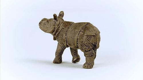Miniatura 8 de Schleich Wild Life, figura de animal, juguetes de animales para niños y niñas de 3 a 8 años, rinoceronte indio, a partir de 3 años