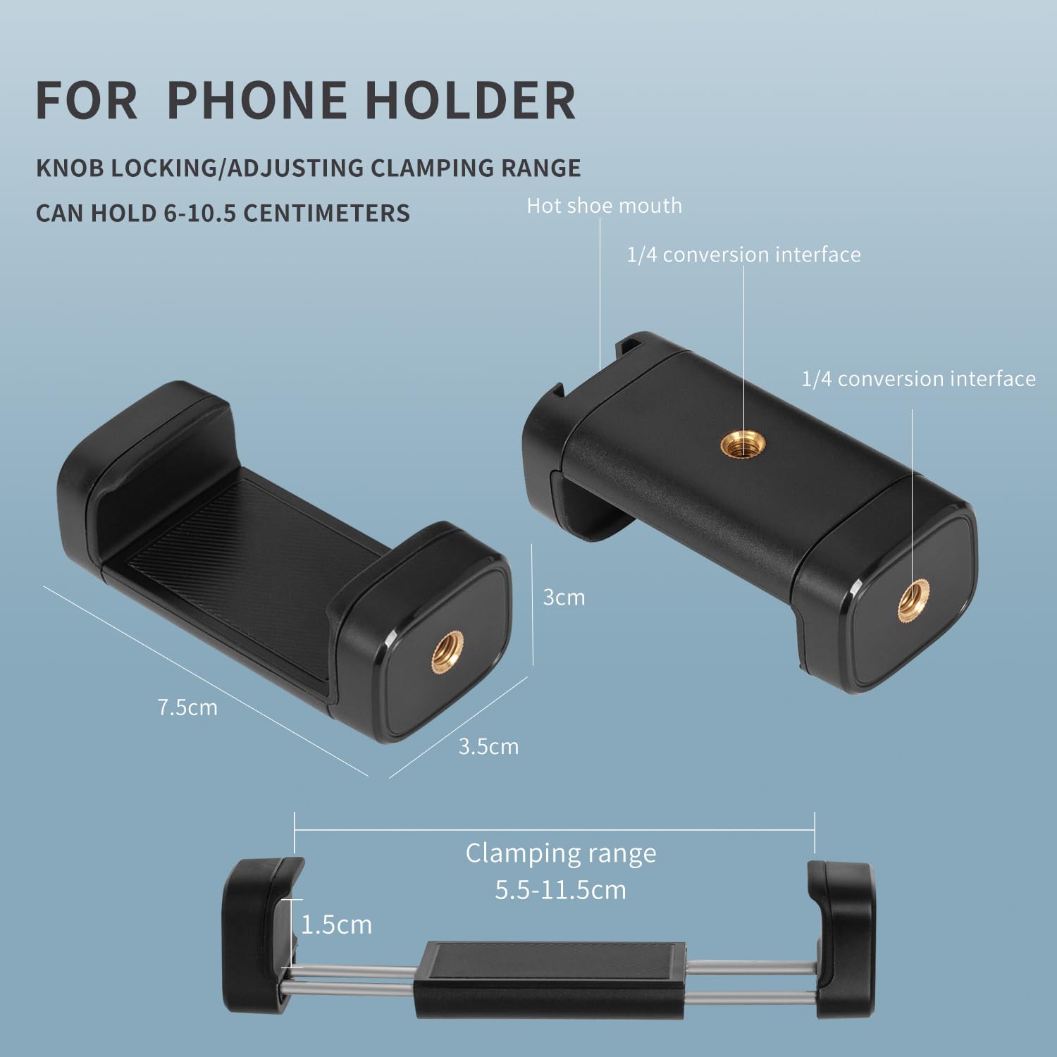 Braccio magico articolato regolabile con morsetto e clip di supporto per telefono per supporto da scrivania, supporto da scrivania, treppiede per telefono cellulare (3 bracci+morsetto+clip)