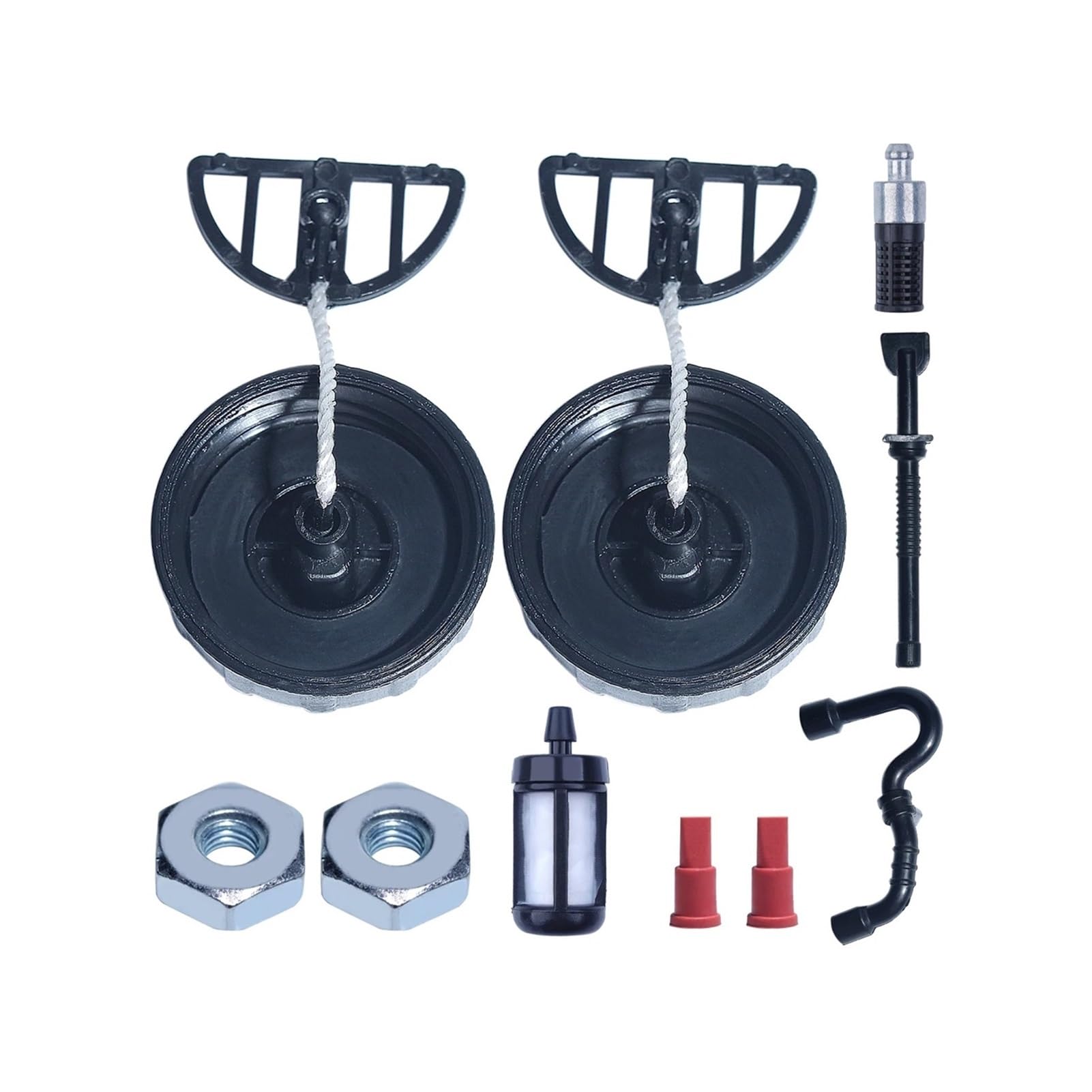 Tapa de línea de Filtro de Combustible y Aceite Compatible con Piezas de Herramientas de jardín de Motosierra 017 018 MS170 MS170C MS180 MS180C