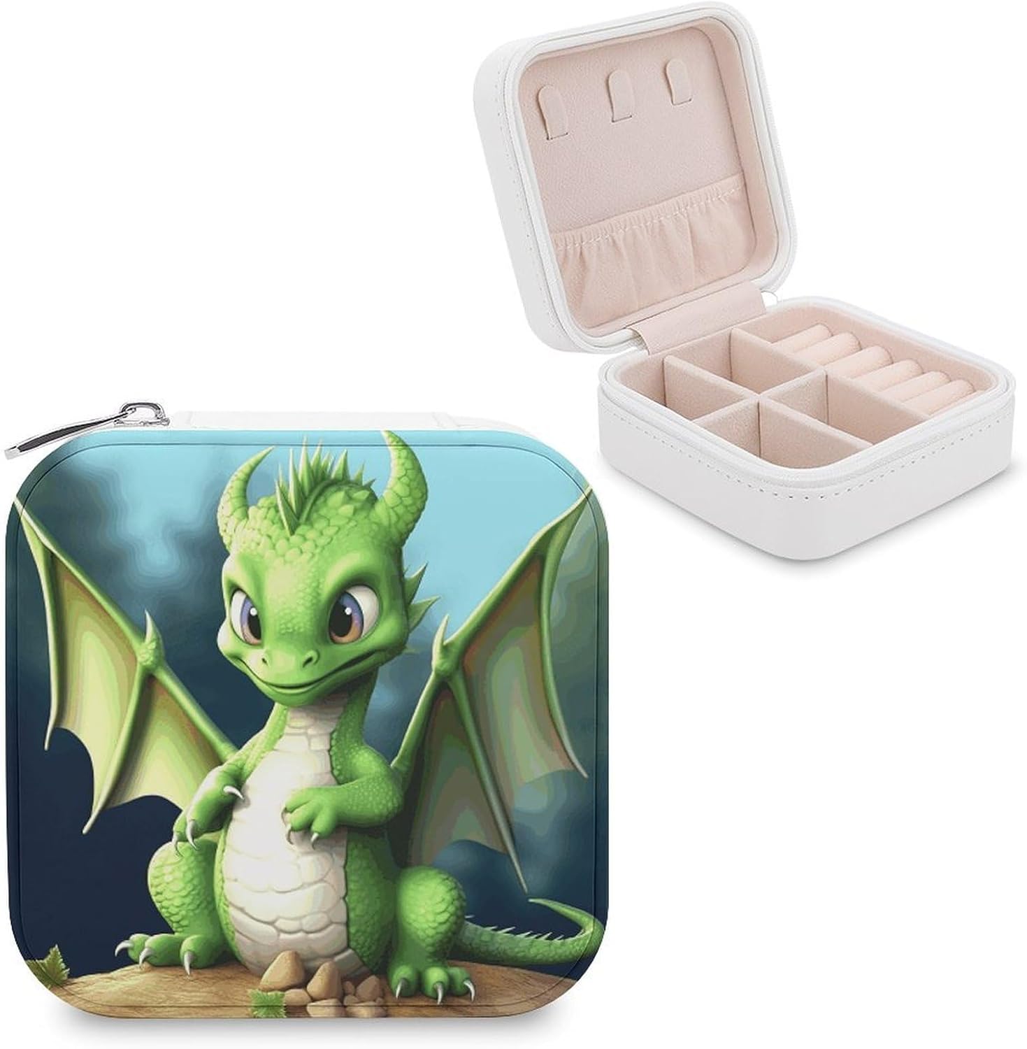 Small Travel Jewelry Case for Women Portable Compact Jewelry Organizer Box