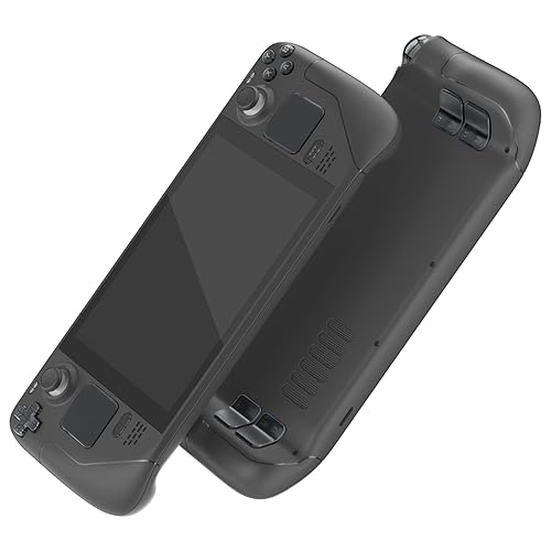 eXtremeRate Juego completo de botones de repuesto de color negro pizarra transparente para cubierta de vapor, parachoques ABXY D-pad personalizados