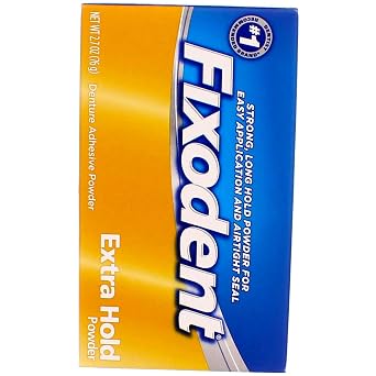 Fixodent Extra Hold Denture Adhesive Powder, 2.7 Ounce