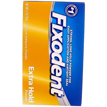 Fixodent Denture Adhesive Powder Extra Hold 2.70 oz (Pack of 6)