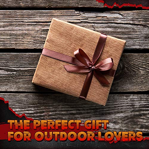 Paracord Lanyard Survival 550 Fish & Fire Cord Men's Gift Bushcraft Camping (Black Carabiner) #TOP4