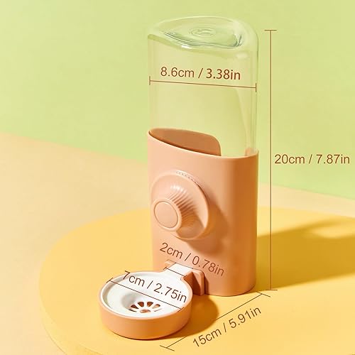 Miniatura 4 de Botella de agua para conejo, 600ml20.3 fl oz dispensador de agua colgante alimentador jaula cajón conejera conejito cachorro gato chinchilla hurón