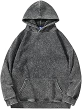 PADOLA Oversize Sweats à Capuche Femme Y2k Pull Femme Coton Veste Polaire Manches Longues Vintage délavé Sweat mi Saison Basic Hoodie Femme Rétro Pulls Casual Sweatshirts Hiver