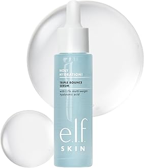 e.l.f. SKIN Holy Hydration! Triple Bounce Serum, 1.7% Hyaluronic Acid Serum For Plump, Bouncy Skin, Moisturizing & Hydrating, Vegan & Cruelty-Free