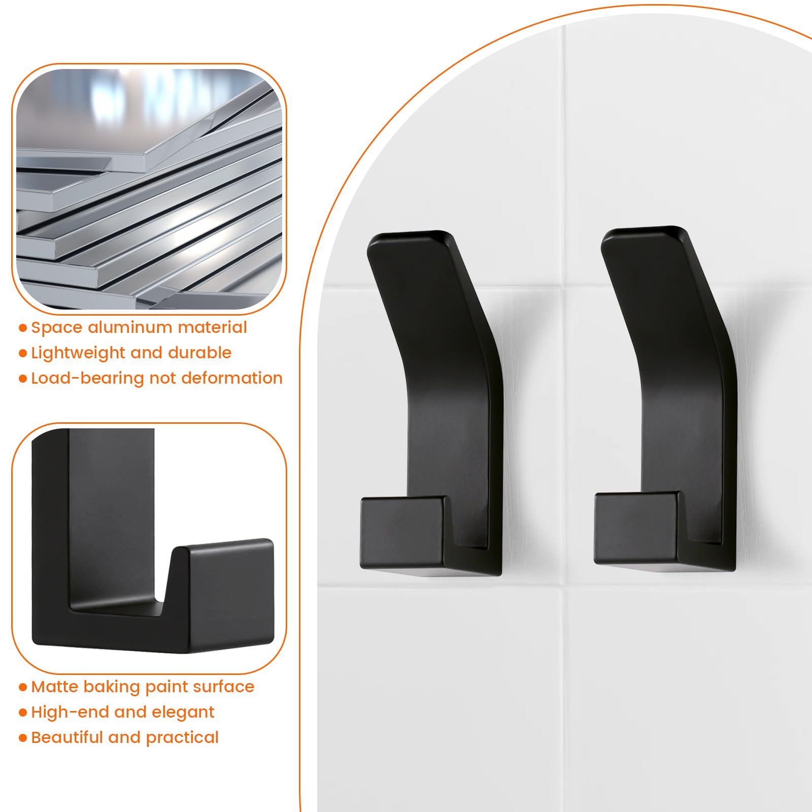 10 Starke Kleiderhaken Selbstklebend Aus Aluminium – Robust, Stylisch & Super Einfach Zu Montieren (ohne Bohren!)