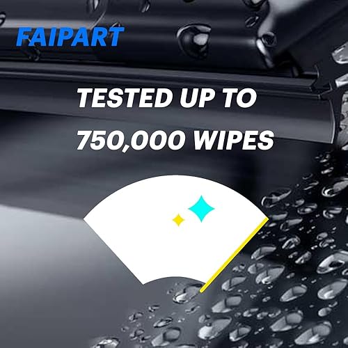 Miniatura 6 de FAIPART 22"+18" Front Driver Side and Passenger Side OEM Replacement Standard Windshield JU Hook All-Season Metal Wiper Blades Fit for 2016-2018