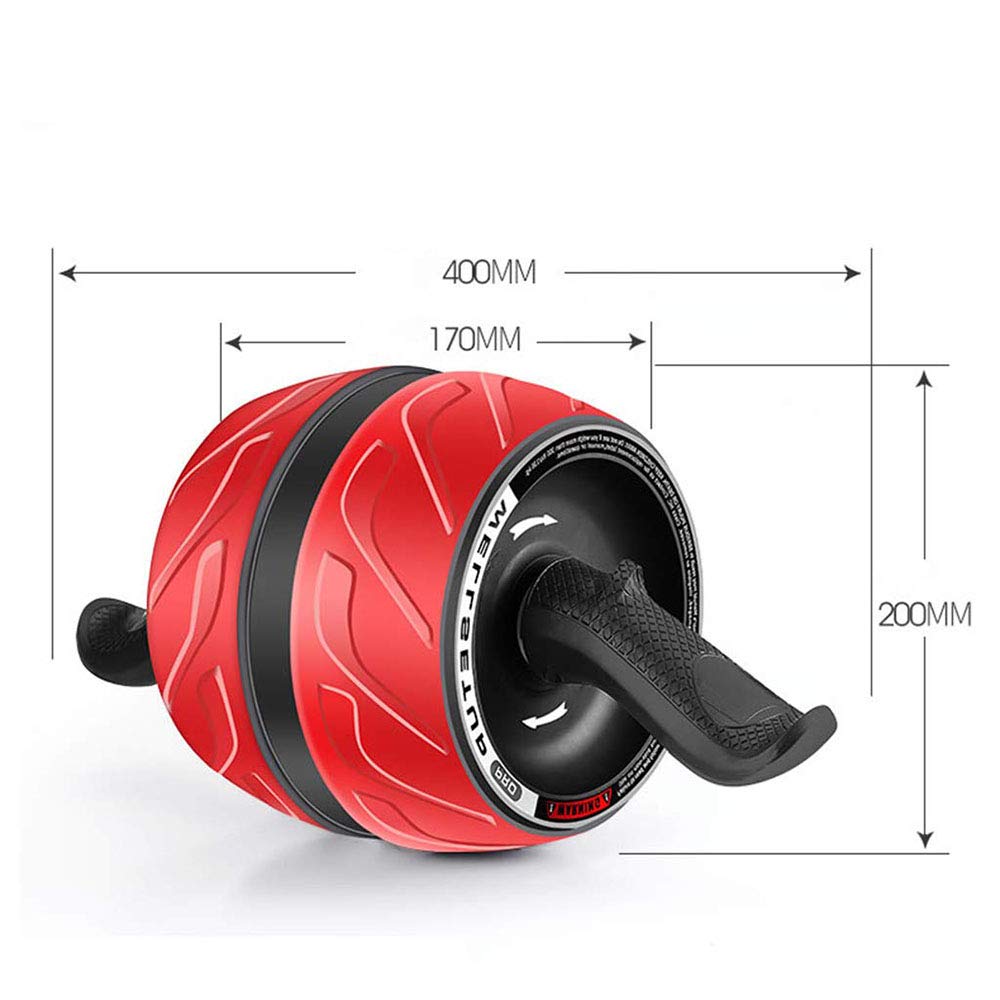 SHT Rimbalzo dell'addome Muto Ruota Addominale per la casa Ridurre Il Ventre degli Uomini Equipaggiamento per Il Fitness (Rosso)