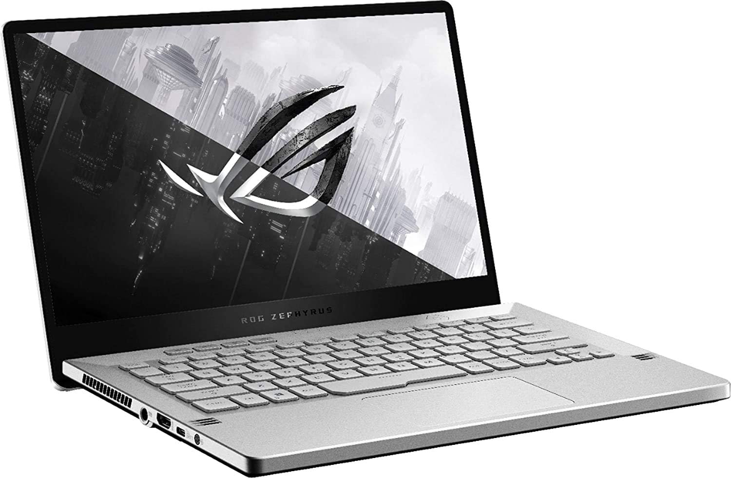 ASUS - ROG Zephyrus G14 14" Ultra-Slim Gaming Laptop - AMD Ryzen 9 4900HS NVIDIA GeForce RTX 2060 Max-Q 24GB DDR4 RAM, 256GB PCIE SSD, 0TB HDD, Backlit Keyboard, Windows 10 Home Moonlight White
