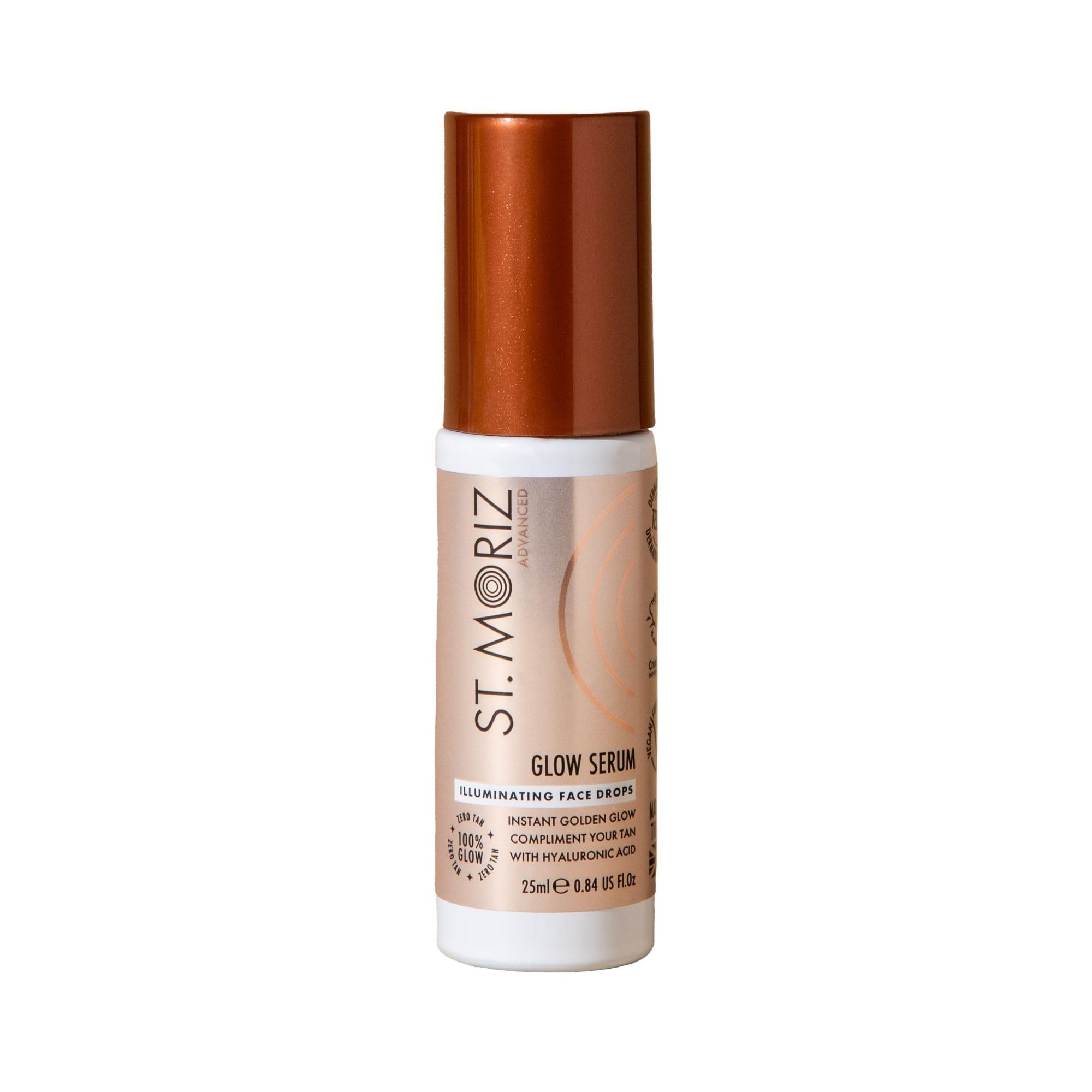 ÂSt. Moriz Golden St Moriz Advanced Glow Serum Illuminating Face Drops | Illuminating Face Serum With Hyaluronic Acid | For An Instant Glow & Radiant Complexion