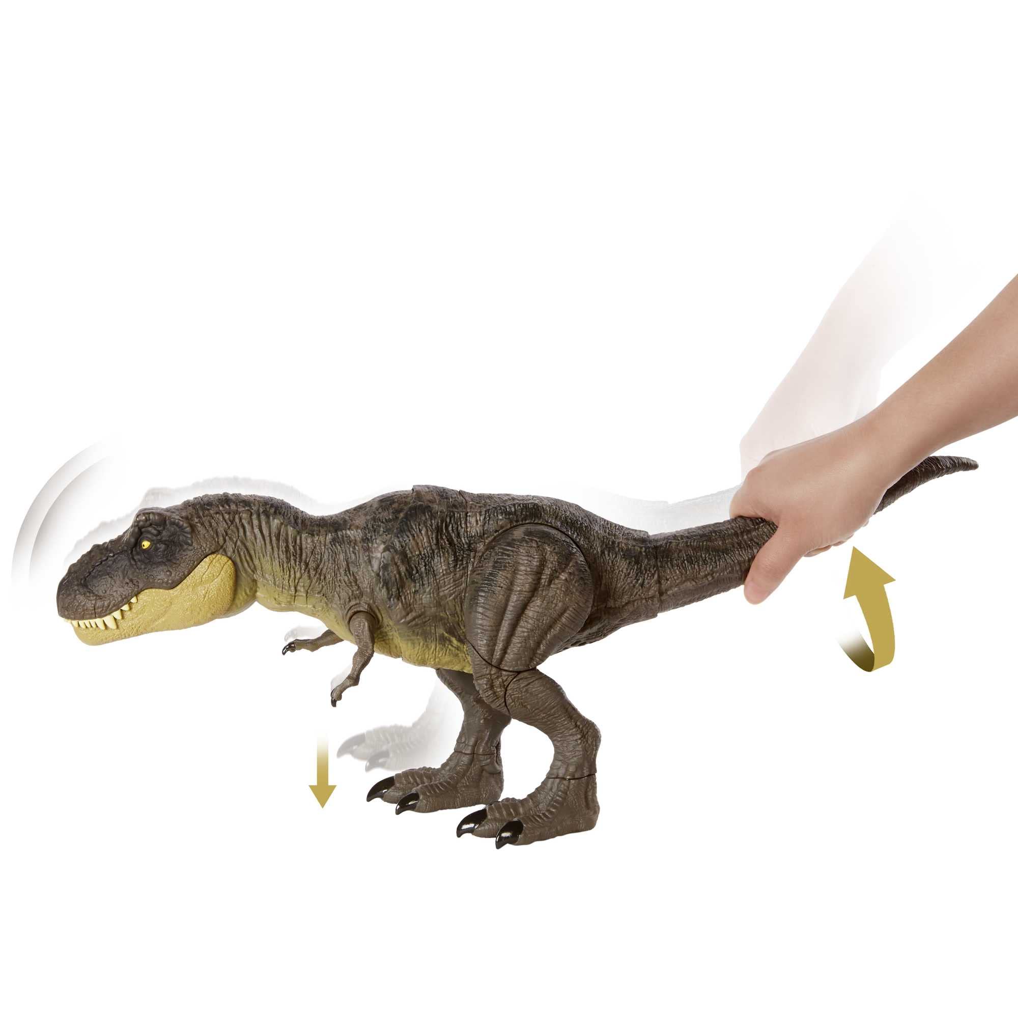 Jurassic World - T-Rex Passi Letali, Dinosauro Snodato con Movimenti Dirompenti e Decorazioni Realistiche, Ispirato alla Serie JW Camp Cretaceous, Giocattolo per Bambini, 4+ Anni, GYW84