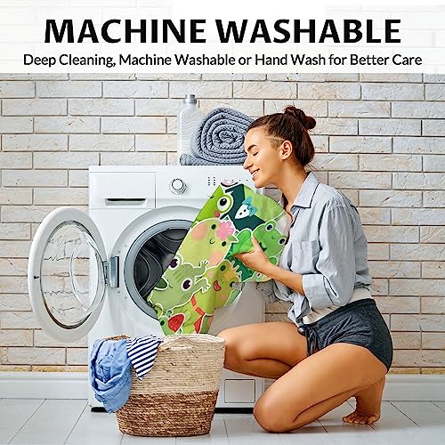 Frog Blanket Gifts - 50x60 Inches Cute Throw for Girls & Boys - Colorful Soft Fuzzy Blankets for Bed, Couch & Living Room