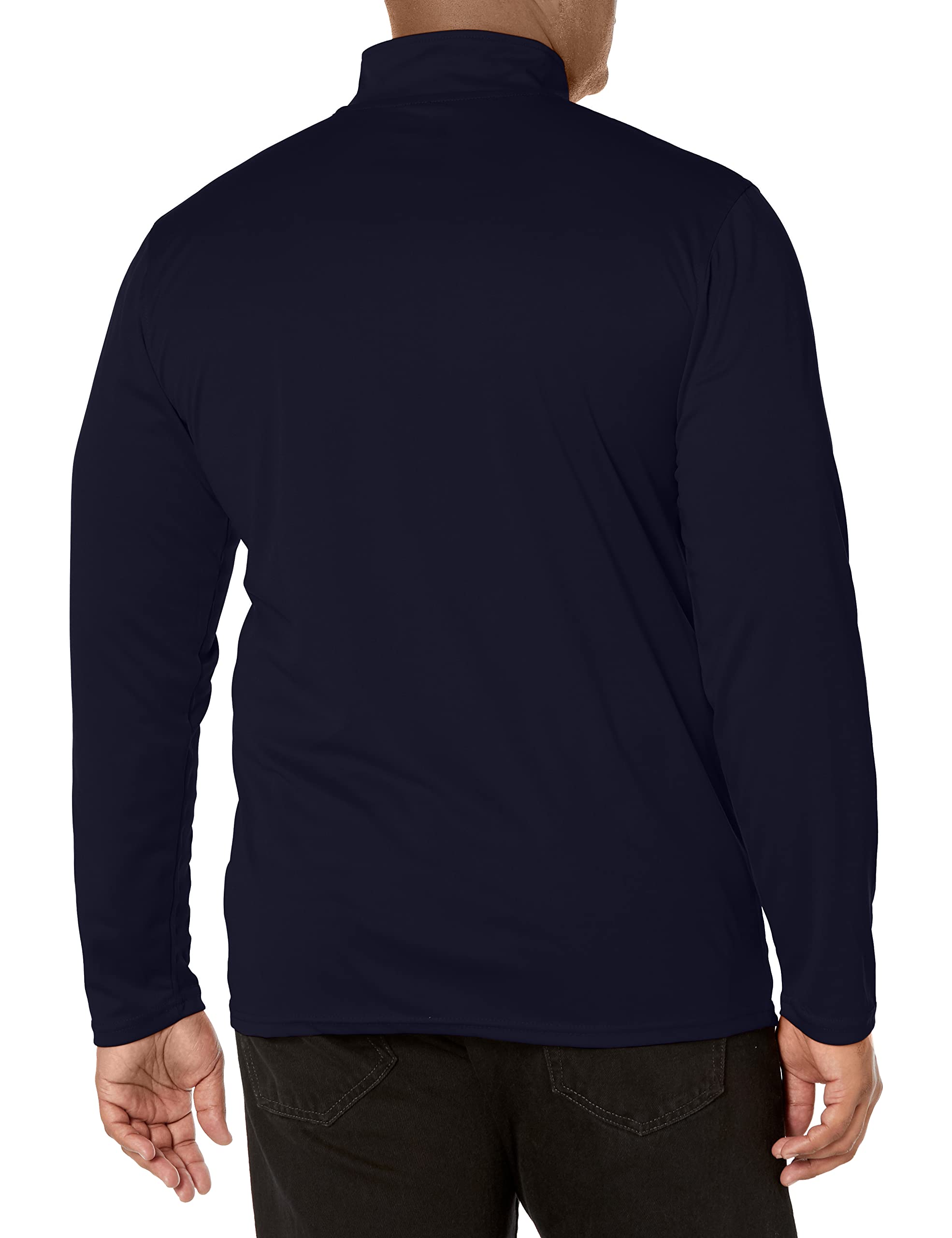 Ultra Game Men's NBA Poly Knit Quarter Zip Long Sleeve Shirt, Team Colour, XL - Image 2