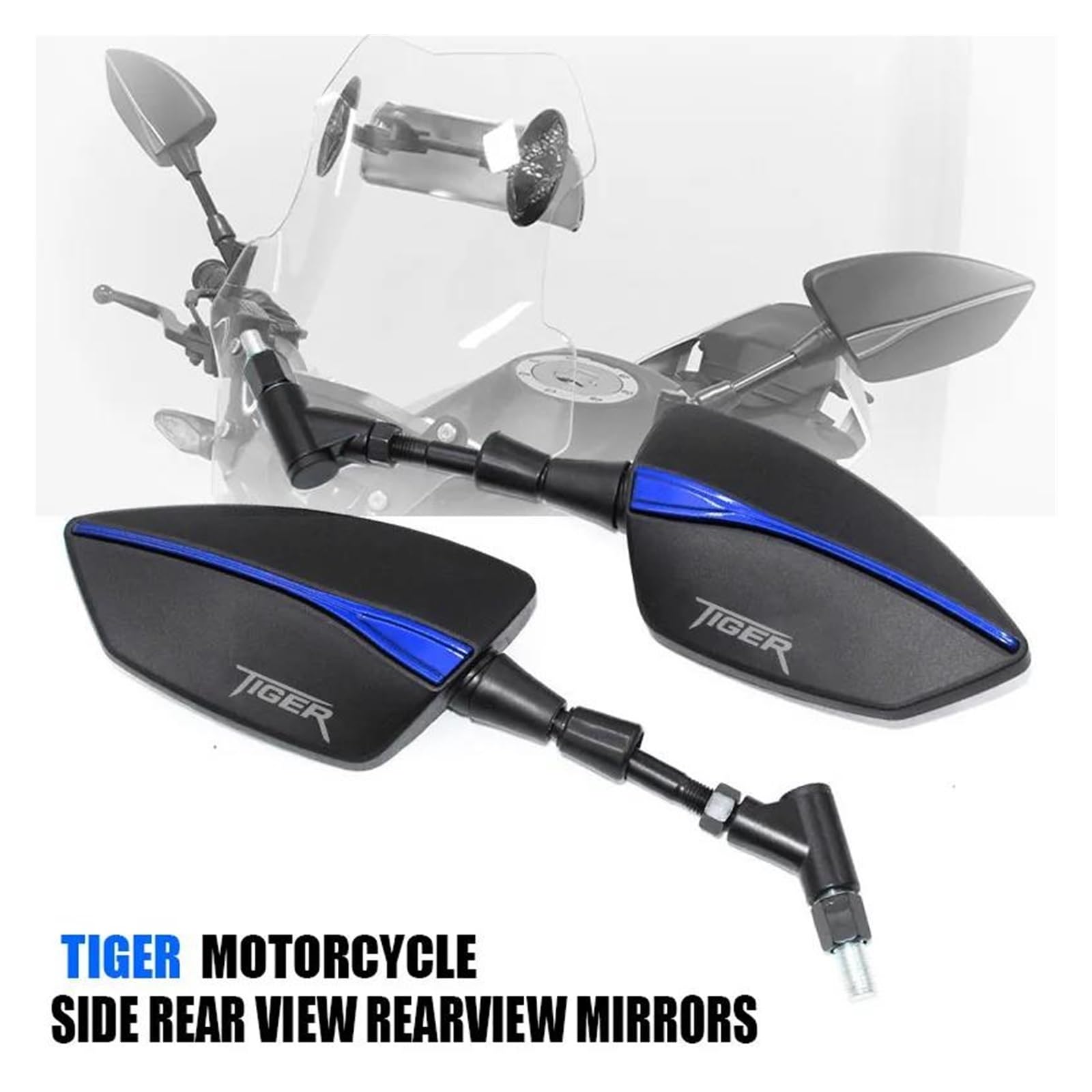 Rétroviseurs Pour Tiger 800 900 GT PRO Rally Explorer 1200 XCA 1050i 955i XC(Red2)